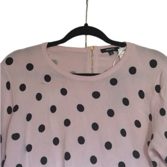 NWT Premise Pink Polka Dot Top Size Large (L) - Picture 5 of 8